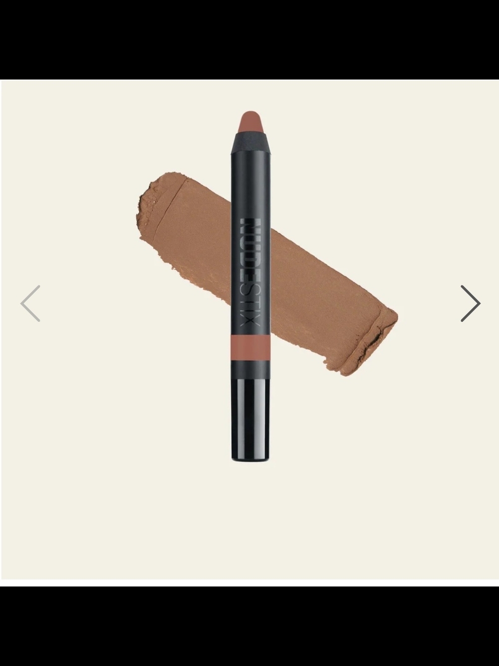 NUDESTIX Matte Lip Crayon in Warm Brown Nude